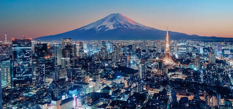 Tokyo avec le Mont Fuji